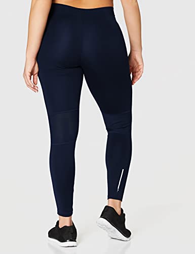 Marca Amazon - AURIQUE Mallas Largas de Deporte Mujer, Azul (Navy), 40, Label:M