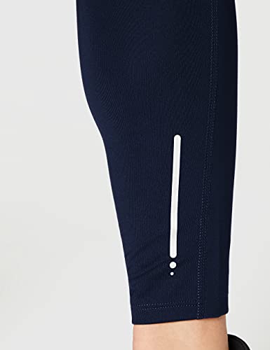 Marca Amazon - AURIQUE Mallas Largas de Deporte Mujer, Azul (Navy), 40, Label:M