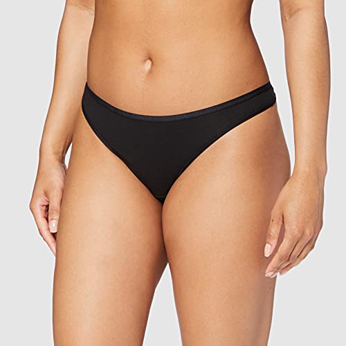 Marca Amazon - Iris & Lilly Beld001m10 - tanga Mujer, Negro (Black), XS, Label: XS