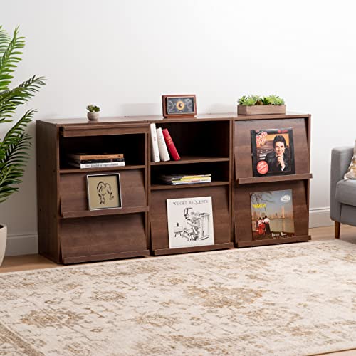 Marca Amazon - Movian CHR-2 Módulo Mueble Armario 2 nicho con puerta abatible en madera MDF, madera de ingeniería, marrón (roble marrón)