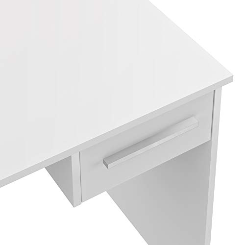 Marca Amazon - Movian Inari Modern - Escritorio con 1 cajón, 50 x 90 x 73 cm (blanco)