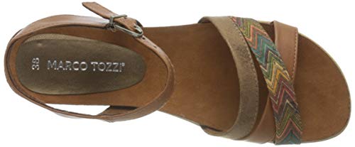 Marco Tozzi Sandalias 2-2-28410-26, Mujer, Cognac Ant Com, 40 EU