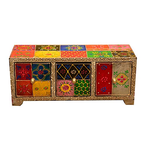 Marrakesch - pintadas a mano Joyero Joyero apother Armario para joyas maquillaje caja Chandi | MA27-05