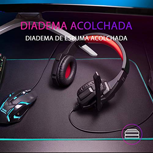 Mars Gaming MH020, Cascos Gaming con Micrófono Plegable, PS4/PS5/XBOX/SWITCH/PC