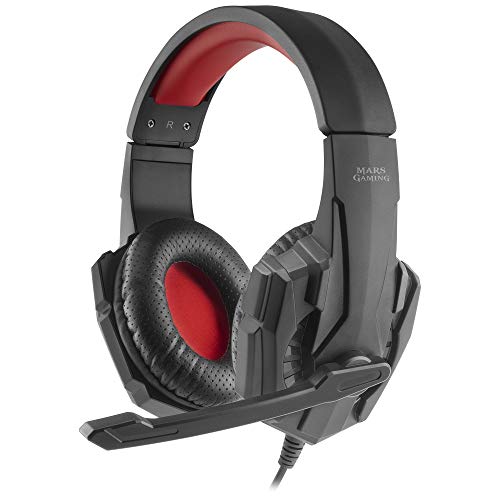 Mars Gaming MH020, Cascos Gaming con Micrófono Plegable, PS4/PS5/XBOX/SWITCH/PC