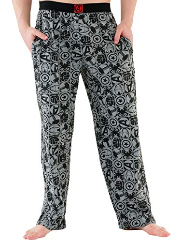 Marvel Pantalones de Pijama para Hombre Avengers Gris Large