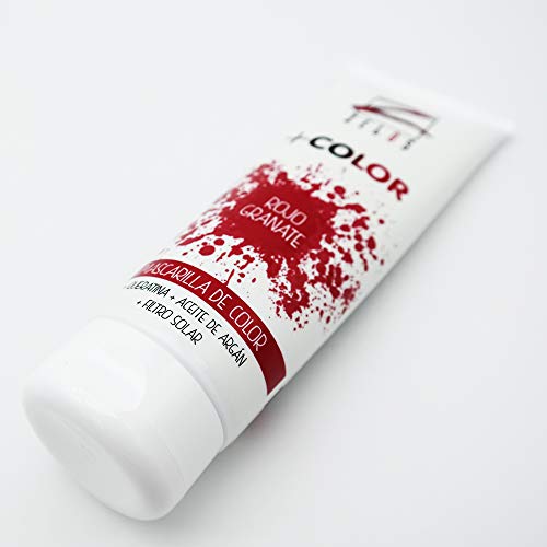 Mascarilla de Color para el Pelo - Rojo Granate - 200 ml - Mascarilla Con Color Acondicionadora - Con Queratina y Aceite de Argán - Potencia el Color Desgastado - Uso Profesional - Zelos +Color