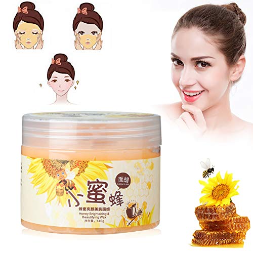 Mascarilla facial exfoliante hidratante de leche y miel, 140 ml Quitar la piel muerta Mascarilla hidratante Blackhead Shrink Pore Cuidado de la piel Mascarilla para blanquear