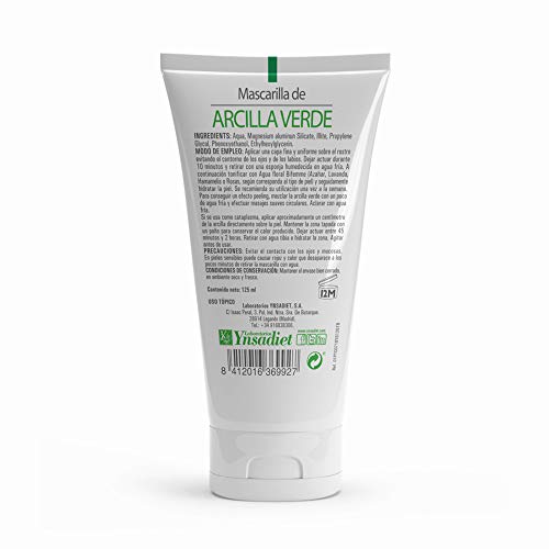 Mascarilla Facial Purificante Verde 125 ml| Hidratar Piel | Ajustar el Equilibrio de Agua y Aceite| Limpieza facial profunda| Aquisana