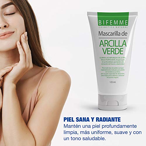 Mascarilla Facial Purificante Verde 125 ml| Hidratar Piel | Ajustar el Equilibrio de Agua y Aceite| Limpieza facial profunda| Aquisana