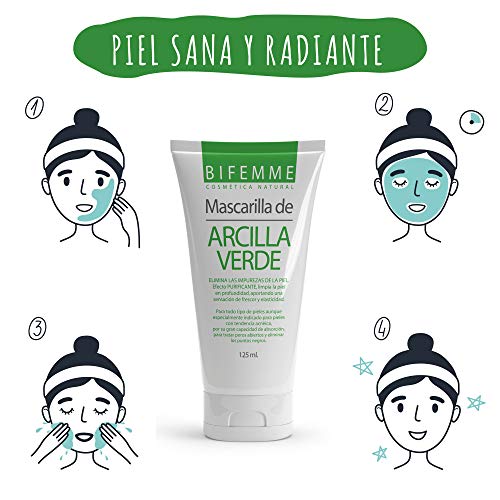 Mascarilla Facial Purificante Verde 125 ml| Hidratar Piel | Ajustar el Equilibrio de Agua y Aceite| Limpieza facial profunda| Aquisana