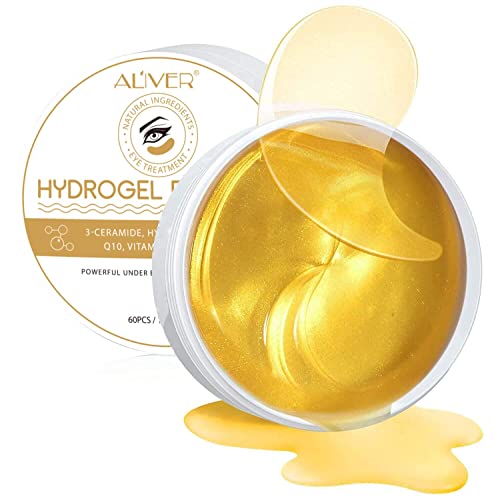 Mascarilla para tratamiento debajo de los ojos de oro de 24 quilates - 30 pares de parches para los ojos para ojeras, antiarrugas, almohadillas de gel de colágeno para los ojos