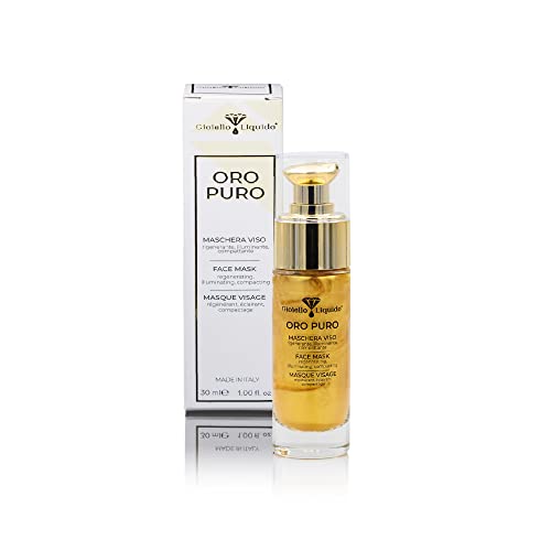 Mascarillas Facial con Acido Hialuronico Puro - Oro Coloidal - Regenera las Células Faciales y el Colágeno - Mascarilla Facial Para Todo Tipo de Piel 30ML