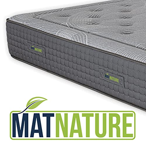 Matnature | Colchón Modelo Platinum | Altura 30 cm | Colchón Viscoelástico | Colchón Muelles Ensacados | Colchón Transpirable | Colchón Antideslizante | Colchón Antiácaros (90 x 190 cm)