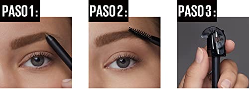 Maybelline New York, Lápiz de cejas Tattoo Brow 36H, Cejas rellenas y naturales, Larga duración, Resistente al agua, Tono 07 Deep Brown, 21 g