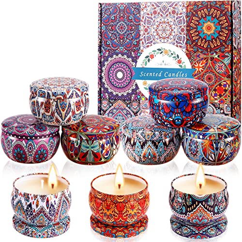 McNory Velas Aromaticas 9 Piezas Juego De Regalo De Velas Perfumadas, Vela Aromática Regalo de Velas de Aromaterapia Cera de Soja Natural Velas Decorativas Vela de Viaje para Yoga Baño Dormitorio