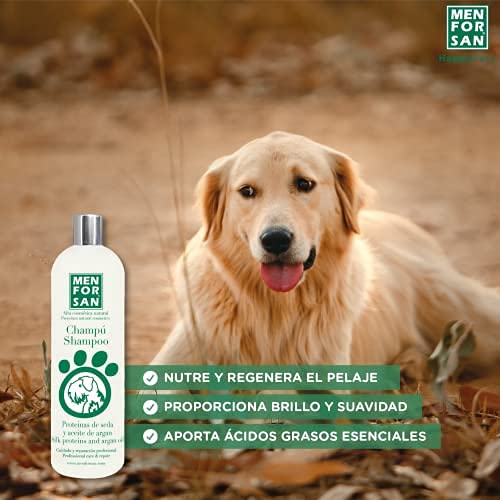 MENFORSAN Champú Perros Proteínas de Seda y Aceite de Argán 300ml