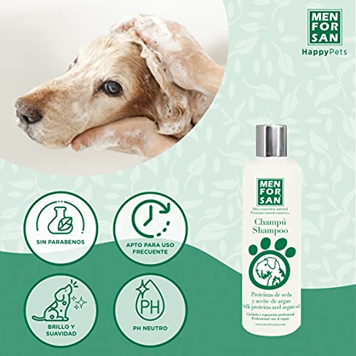 MENFORSAN Champú Perros Proteínas de Seda y Aceite de Argán 300ml