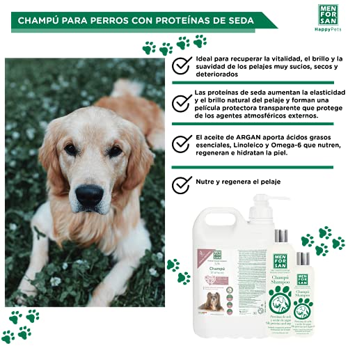 MENFORSAN Champú Perros Proteínas de Seda y Aceite de Argán 300ml