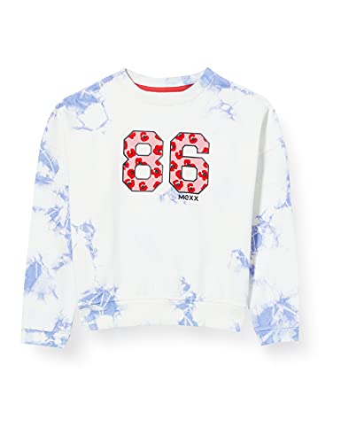 Mexx Tie Dye Crewneck Sweatshirt Sudadera, Blanco Crudo, 92 cm para Niñas