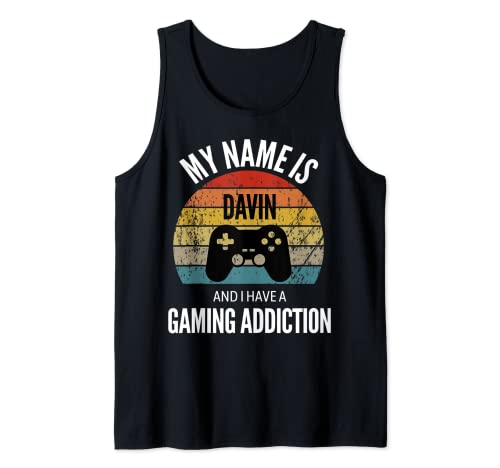 Mi nombre es Davin y tengo una adición a juegos Camiseta sin Mangas