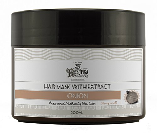 MI REBOTICA | Mascarilla Capilar Nutritiva con Extracto de Cebolla Olor Cereza 300 ml | Vitaminas para el Cabello | Manteca de Karité y Pantenol | Fortalece y Estimula el crecimiento capilar