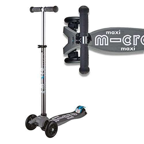 Micro® Maxi Deluxe, Diseño Original, Patinete 3 Ruedas, 5-12 Años, Peso 2,5kg, Carga hasta 70Kg, Altura 67-91cm, Rodamientos ABEC 9, Plataforma Antideslizante (Volcano, Talla Única)