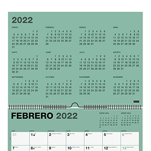 Miquelrius - Calendario de pared 2022 Chromat - tamaño A3 (420 x 296 mm) - con espacio para anotar - Multicolor