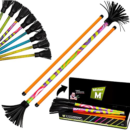 Mister M ✓ El Set de Bastones Flowerstick ✓ Malabares Flowerstick ✓ Bastones ✓ Video En Línea ✓ Caja de Regalo