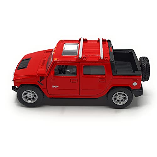 Modelo de coche de colección Hummer H2 SUV a escala 1:40 (truck red)