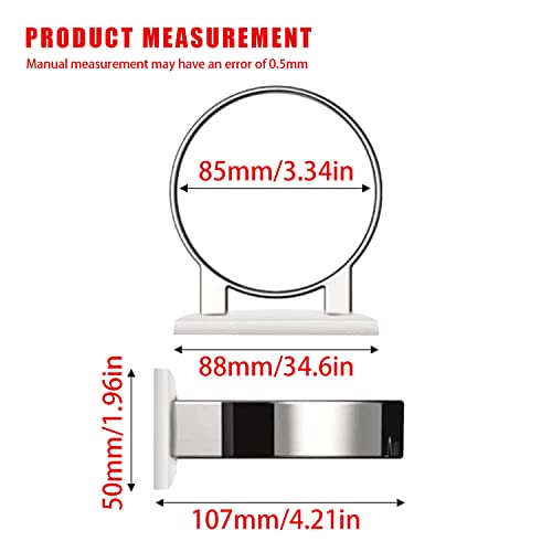 Mojoo Soporte para secador de pelo, montaje en pared, de acero inoxidable, soporte para secador de pelo, soporte para secador de pelo, sin taladrar, soporte de pared