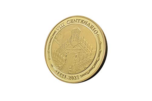 Moneda de Colección - VIII Centenario de la Catedral de Burgos - Bañada en Oro de 24 Kilates - Moneda Conmemorativa con Monumentos Característicos de Burgos