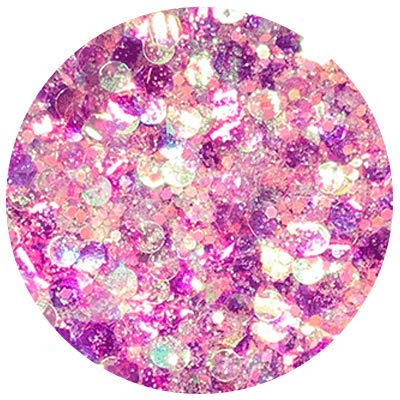 Muestra Hemway unicornio oscuro mezcla Pink Glitter Chunky Multi Propósito polvo del polvo de Arte y Artesanía del vidrio de vino Decoración Bodas Flores 10g