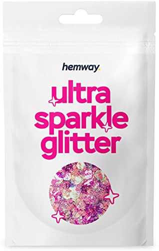 Muestra Hemway unicornio oscuro mezcla Pink Glitter Chunky Multi Propósito polvo del polvo de Arte y Artesanía del vidrio de vino Decoración Bodas Flores 10g