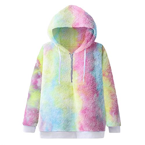 Mujer Sudadera Caliente y Esponjoso Tops Chaqueta Suéter Abrigo Jersey Mujer Otoño-Invierno Talla Grande Hoodie Sudadera con Capucha riou