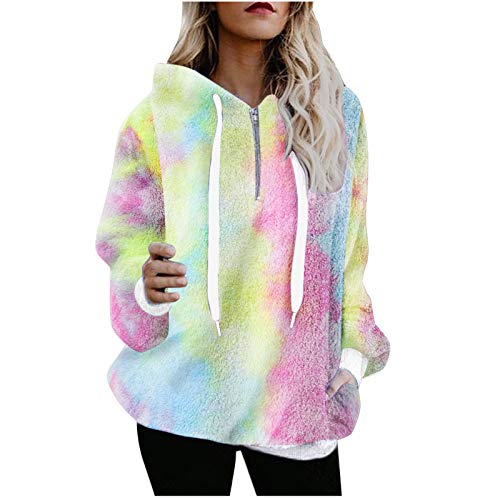 Mujer Sudadera Caliente y Esponjoso Tops Chaqueta Suéter Abrigo Jersey Mujer Otoño-Invierno Talla Grande Hoodie Sudadera con Capucha riou