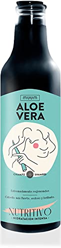 muum - Champú Aloe Vera Nutritivo. Hidratación intensa, y extremadamente regenerador. Cabello más fuerte, sedoso y brillante - 500 ml.