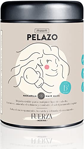 muum - Mascarilla Pelazo Fuerza Máxima. Fortalece, aumenta el volumen y combate el adelgazamiento capilar. Evita el encrespamiento, la caída y estimula el crecimiento - 1000 ml.