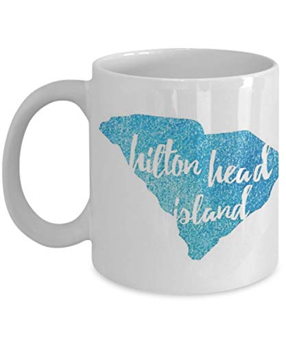 N\A Hilton Head Island, Carolina del Sur Purple Heart - Taza de café, Taza de té, Divertido, Cita, Idea de Regalo para él o Ella, Mujeres y Madre, día del Padre, Hermana,