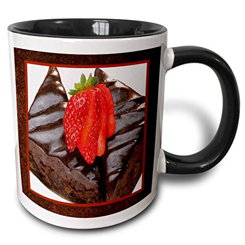 N\A Taza Fudgy Ganache Brownies Two Tone Negra, Multicolor