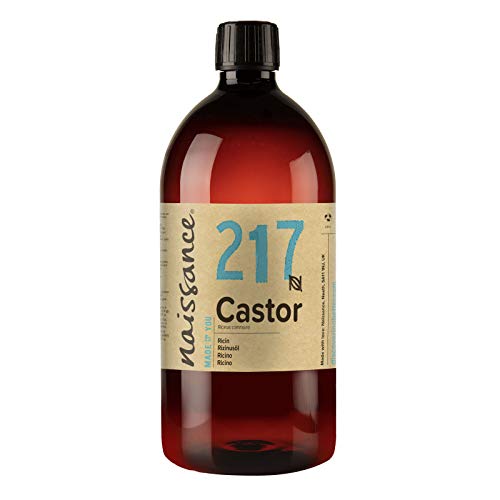 Naissance Aceite de Ricino Puro Prensado en Frio (No. 217) 1 Litro - Hidratante Nutritivo Natural Pelo Piel Uñas Cejas Pestañas Ojos - Ideal Para Masaje Corporal Facial Crecimiento Barba - Vegano