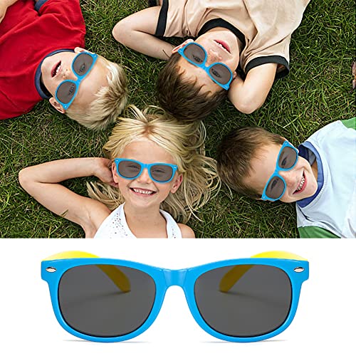 NALCY 2 Piezas Kids Gafas de Sol, Kids Sunglasses polarizadas flexibles de goma, Toddler Gafas de sol de silicona para niños de 3 a 12 años de edad