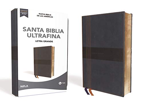 Nbla Santa Biblia Ultrafina, Letra Grande, Tamaño Manual, Leathersoft, Azul, Edición Letra Roja