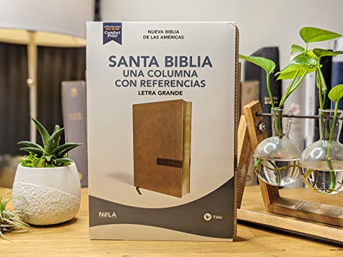 Nbla Santa Biblia, Una Columna Con Referencias, Letra Grande, Leathersoft, Beige, Edición Letra Roja: Nueva Biblia de las Américas, Santa Biblia, ... Beige, Leathersoft, Red Letter Edition