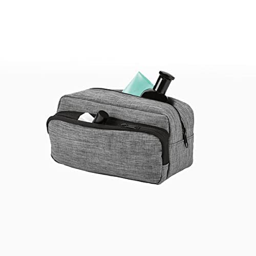 Neceser Bolsa de Aseo Gris para Mujer u Hombre, Gran Capacidad. Guarda y ordena Tus perfumes, mascarillas, Gel, maquinillas de Afeitar y Otros Utensilios de Aseo Personal.