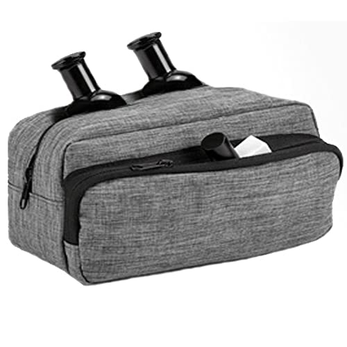 Neceser Bolsa de Aseo Gris para Mujer u Hombre, Gran Capacidad. Guarda y ordena Tus perfumes, mascarillas, Gel, maquinillas de Afeitar y Otros Utensilios de Aseo Personal.