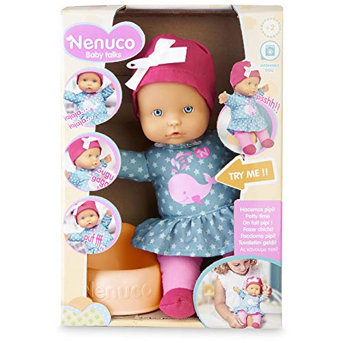 Nenuco-Baby Talks, Hacemos pipí! Muñeca con Sonidos para niñas y niños a Partir de 1 año(Famosa 700016281)