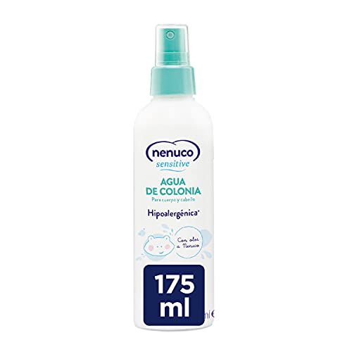 NENUCO Sensitive Agua de Colonia Hipoalergénica Sin Alcohol para Bebé, Adecuado para Cuerpo y Cabello - 175 ml