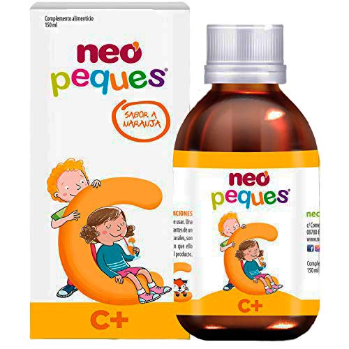 NEO PEQUES | 150 ml | Jarabe Infantil C+ a Base de Vitamina C y Zinc | Fortalece las Defensas y Favorece el Crecimiento en Niños | Delicioso Sabor Naranja