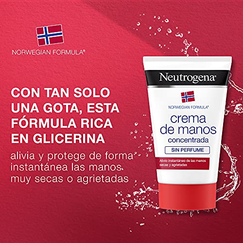 Neutrogena - Crema de Manos Concentrada Sin Perfume - Tubo de 50ml